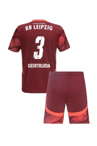 RB Leipzig Lutsharel Geertruida #3 Babytruitje Uit tenue Kind 2024-25 Korte Mouw (+ Korte broeken)